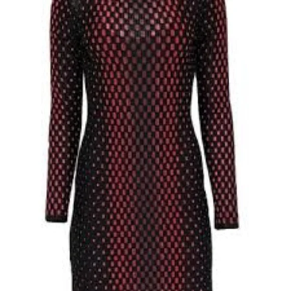 M Missoni Black Red Ombre Pattern Knit Long Sleeve Sheath Dress Size M - Picture 4 of 6